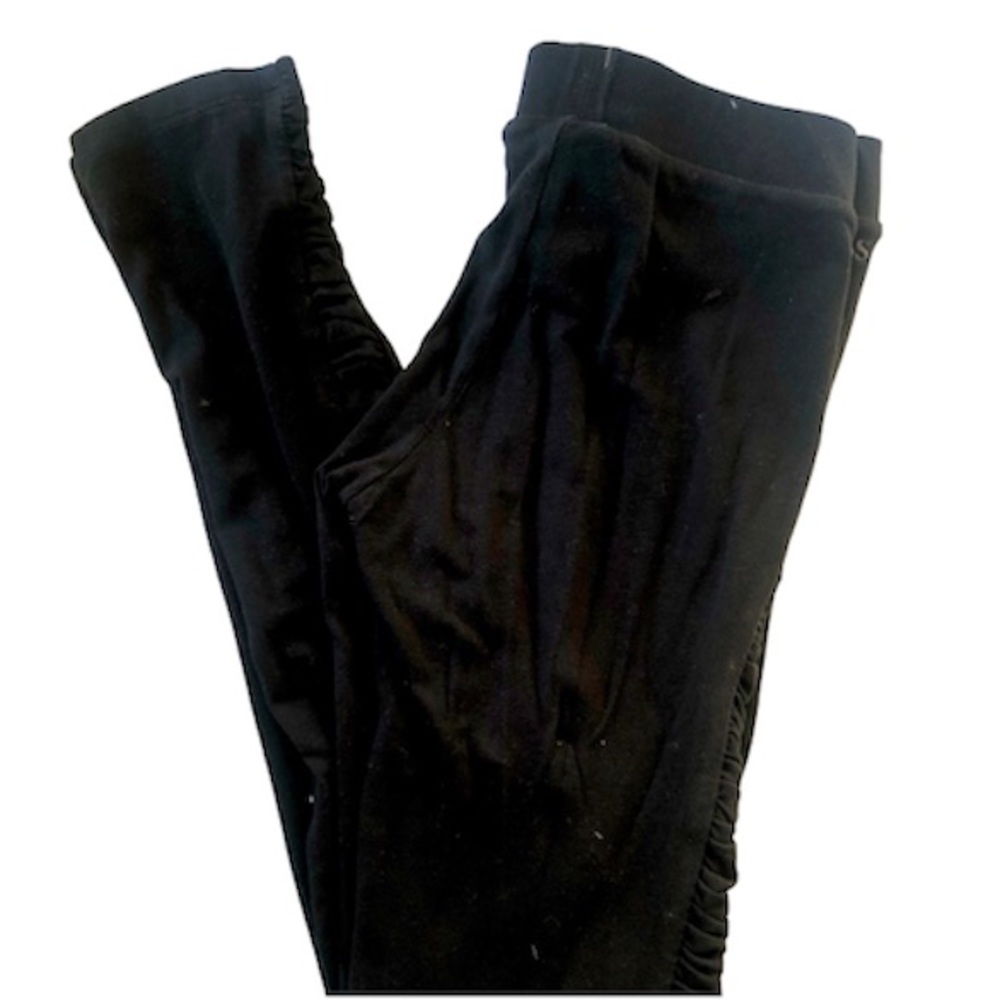 🌞 Guess Black ruched leggings cotton spandex blend women size S
